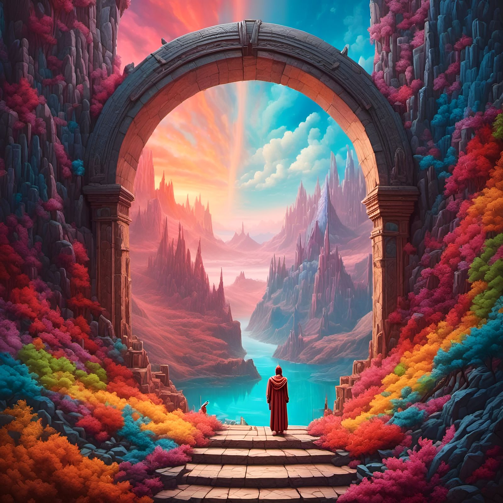Colorful Portal to Another World Painting