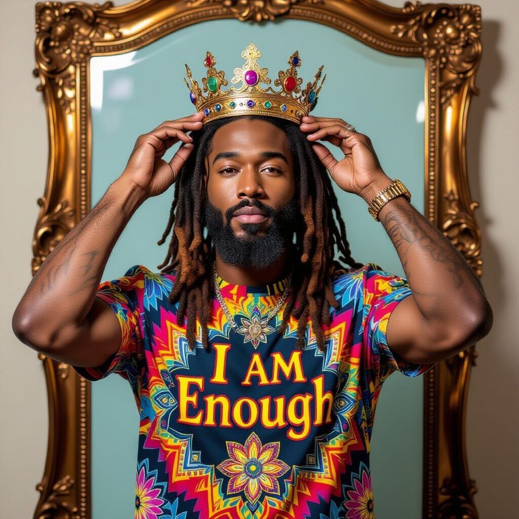 Black Man Crowns Himself: A Vibrant Celebration of Self-Wort...