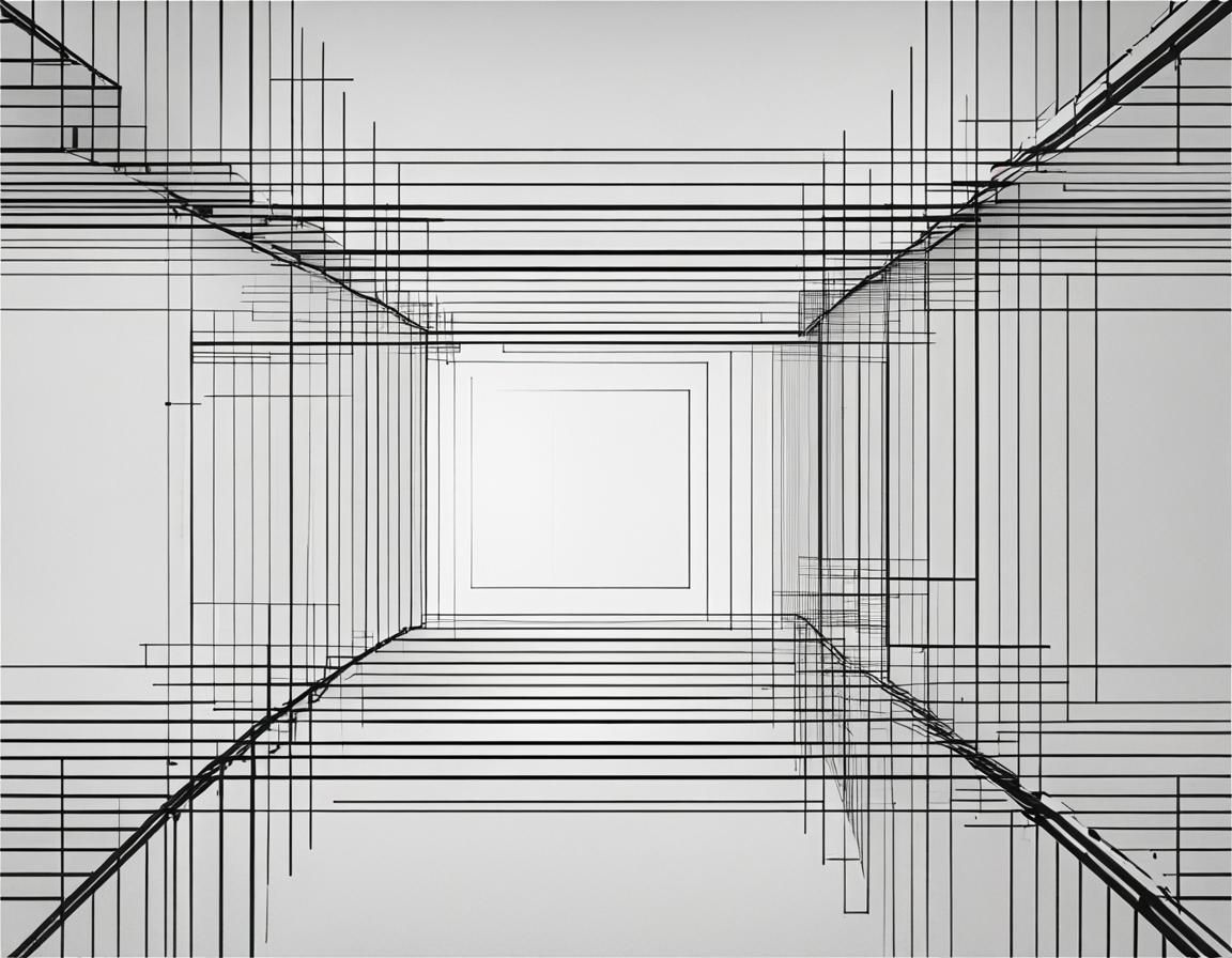 Minimalist White Canvas with Geometric Lines