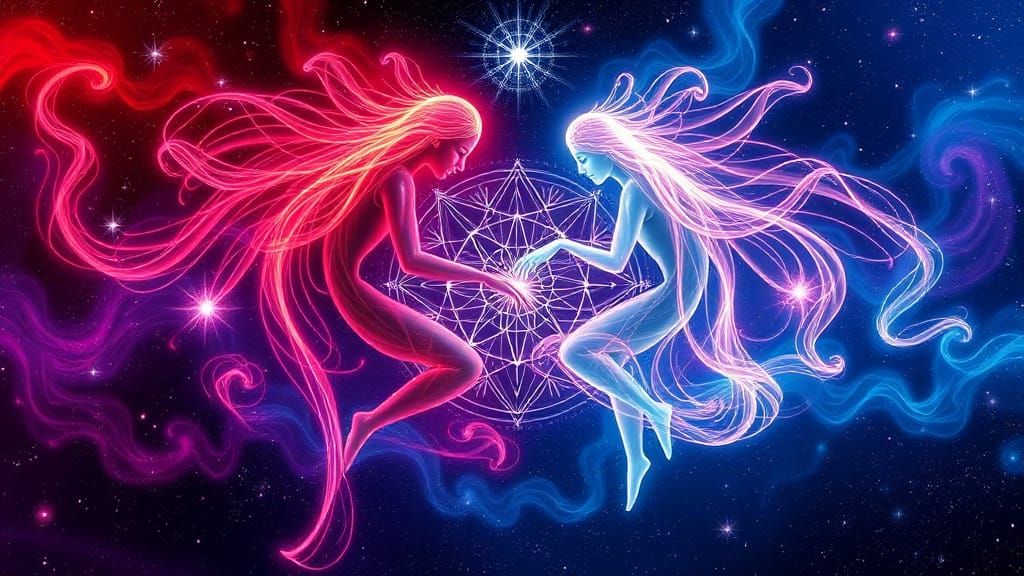 Ethereal Beings Unite in Cosmic Dance
