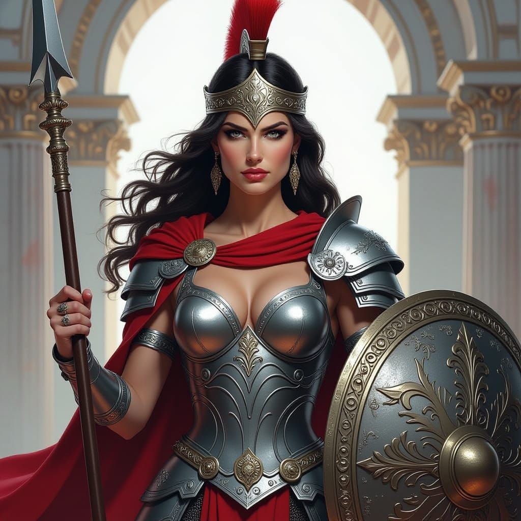 Warrior Goddess in Neo-Classical Style