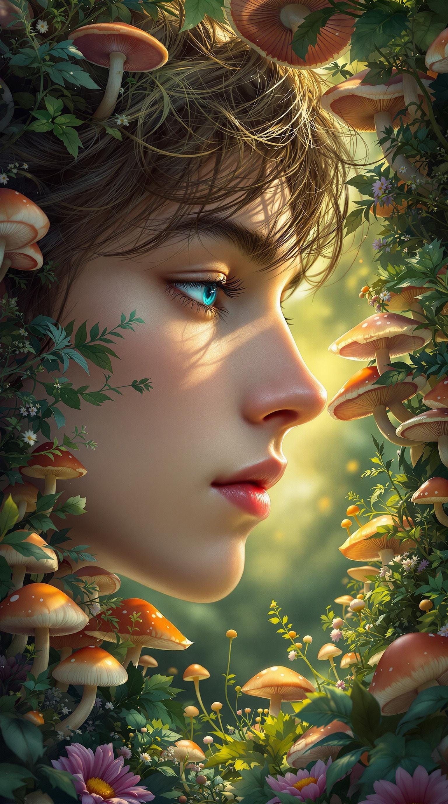 Dreamlike Portrait of a Young Forest Spirit