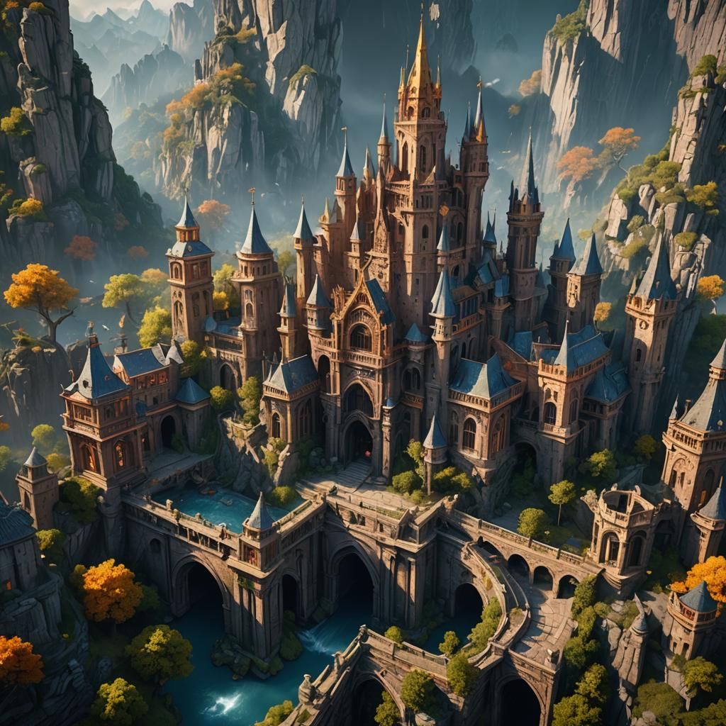 Fantastical Matte Painting in Deep Color, 8K Resolution