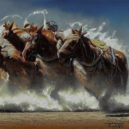 James Gurney Style Oil Painting: Hate
