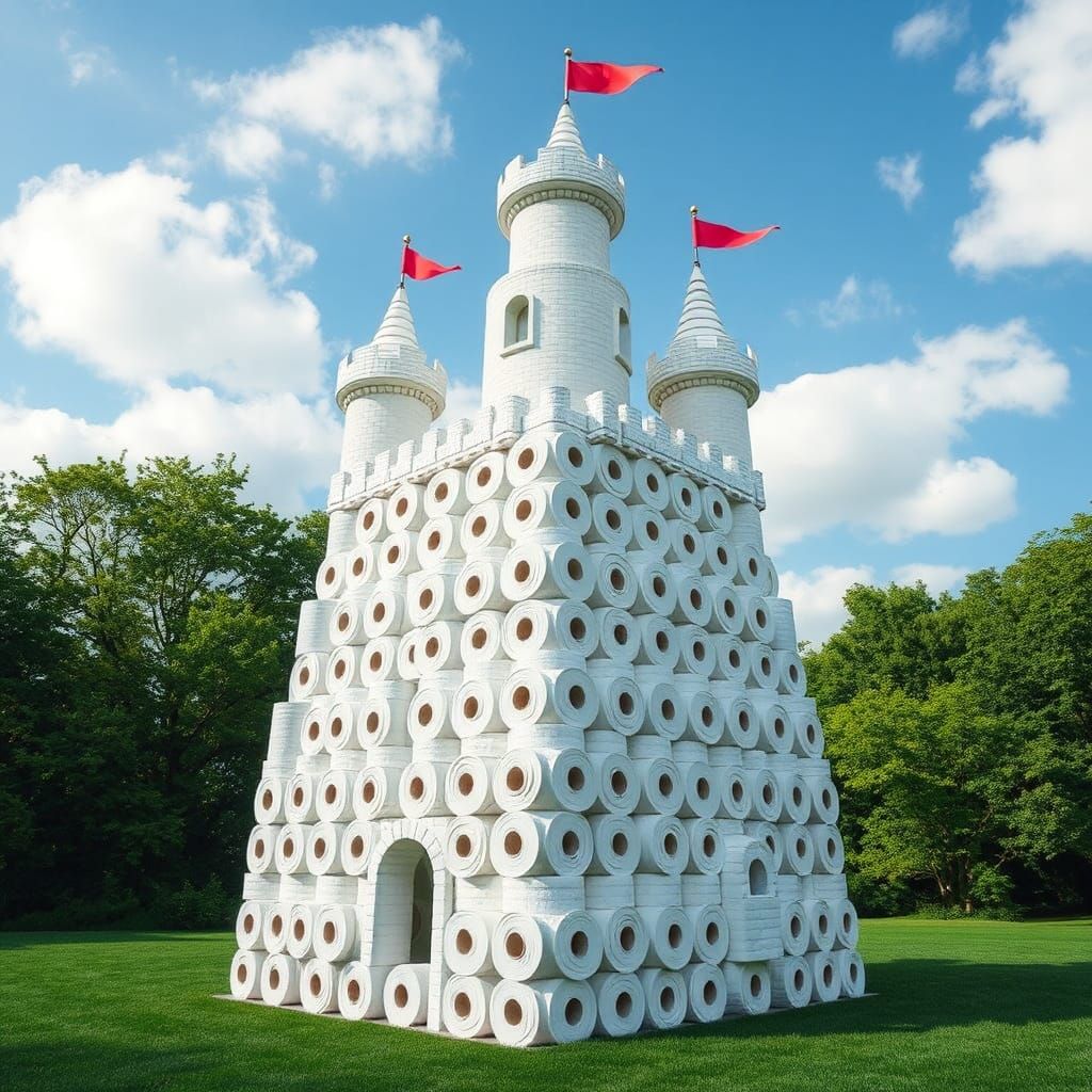 Toilet Paper Roll Castle Tower