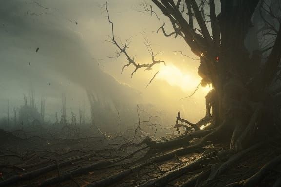 Tormented Tornado: Dark Fantasy Concept Art