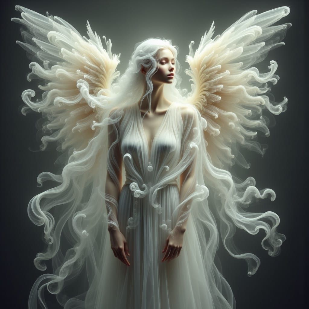 Veiled Seraphim in Ethereal Light