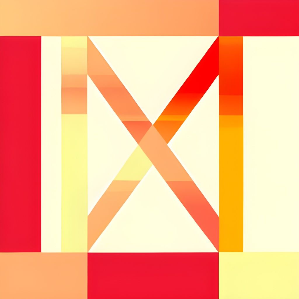 M Logo in Pop Art Style with Bauhaus Elements