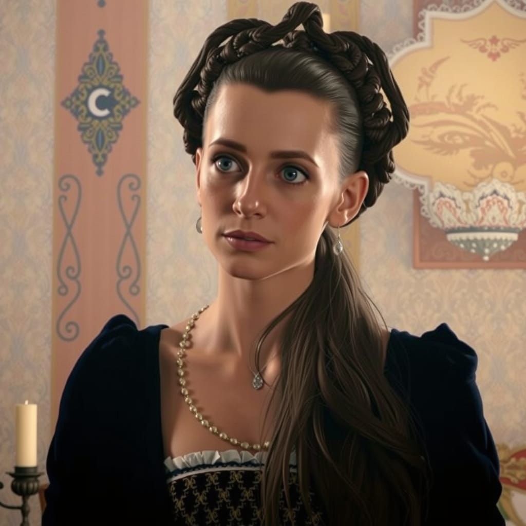 Lady Capulet in Vibrant Fantasy Landscape