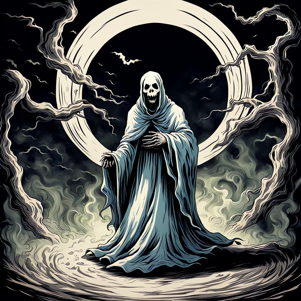 Art Image of a Scary Ghost