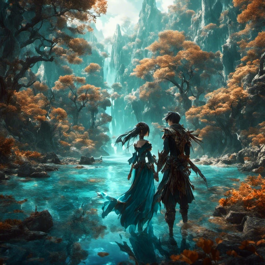 KonoSuba's Satou Kazuma and Aqua on a Date