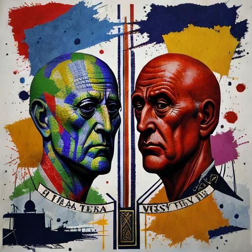 Melancholic Reflection: Renaissance Meets Abstract Expressio...