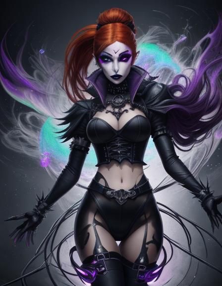 Anime Villain in Futuristic City with Bubbles