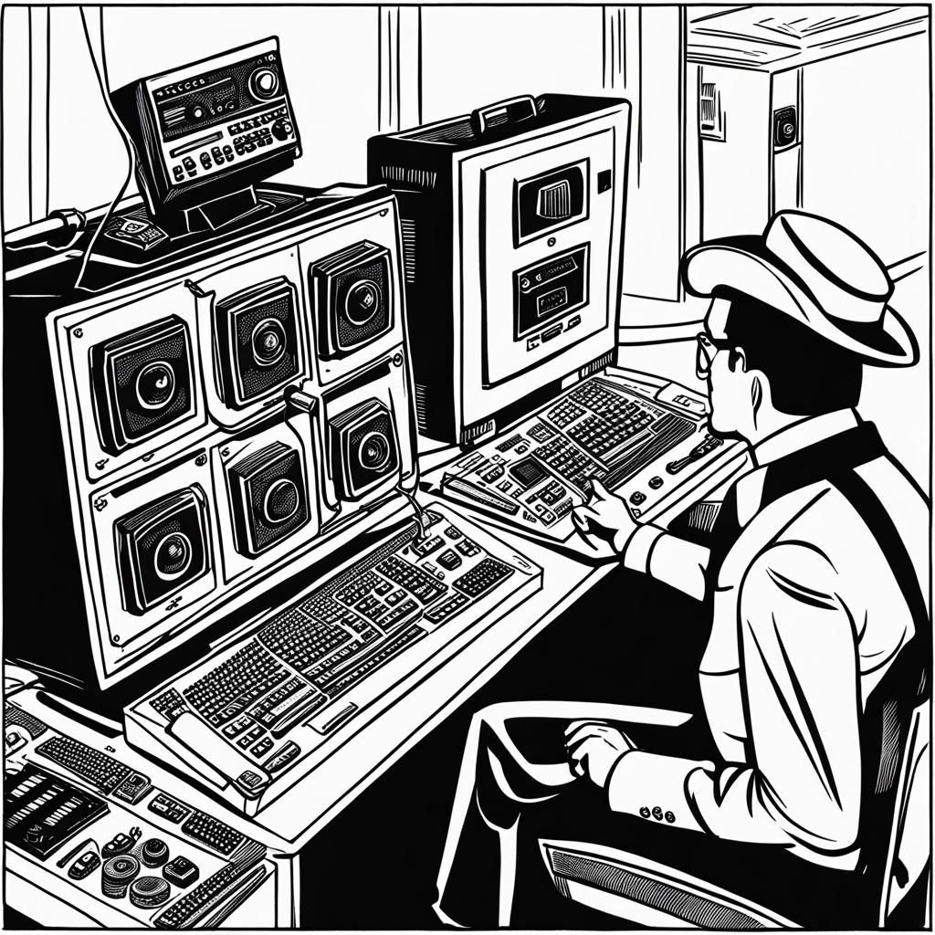 Artistic Cartoon Depicting Electronic Blackmail