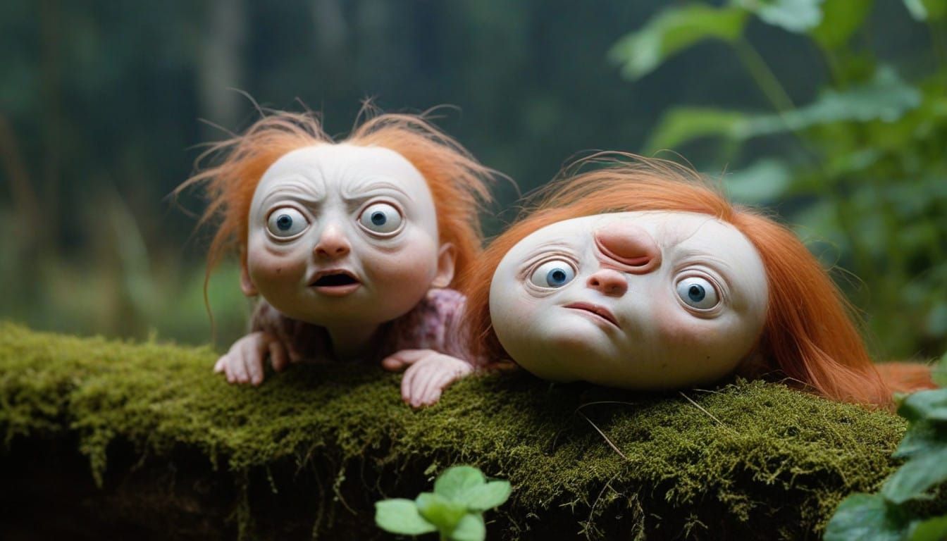 Surreal Portraits of Two Odd Girls