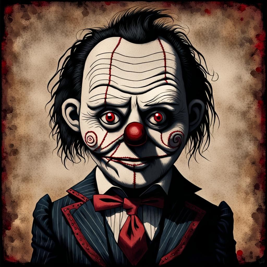 Surreal Billy the Puppet Inspired by Dark Fantasy