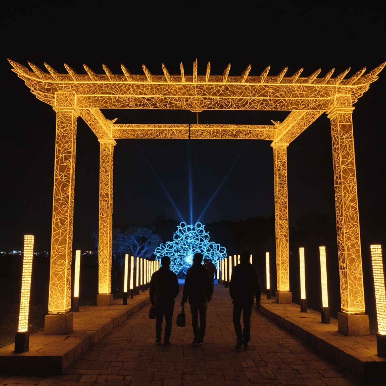 Abstract Light Show Display