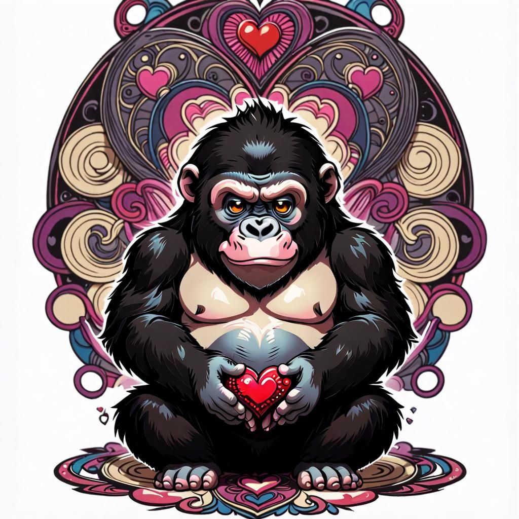 Grumpy Gorilla - Love - Happy Valentine's Day - StarLight Evolve