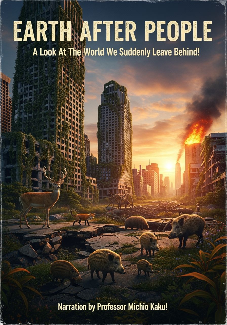 Distressed Movie Poster: Earth After People