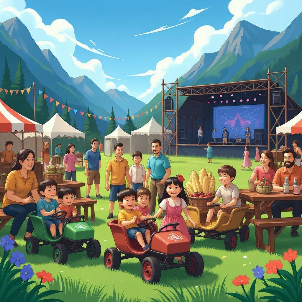 Summer Harvest Family Festival Illustration