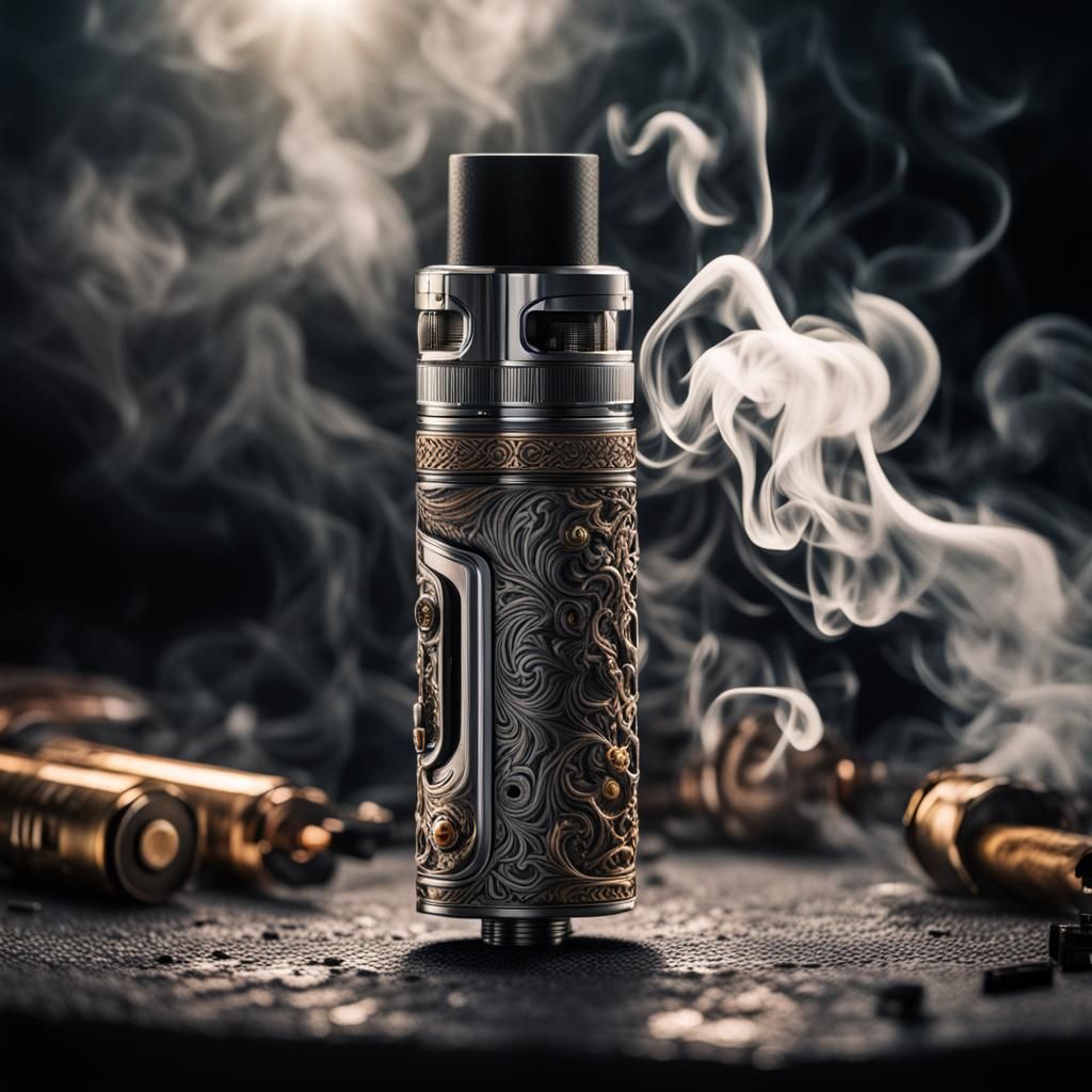 Hyperrealistic Vaping Scene in Cinematic Style