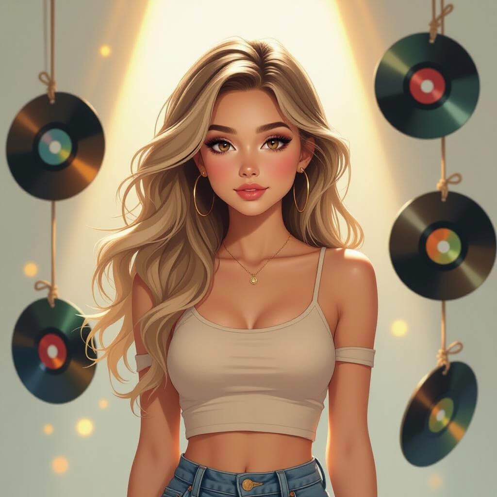 Hybian Girl in Sunlight: Digital Painting Style