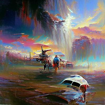 Nostalgic Oil Painting in the Style of James Gurney