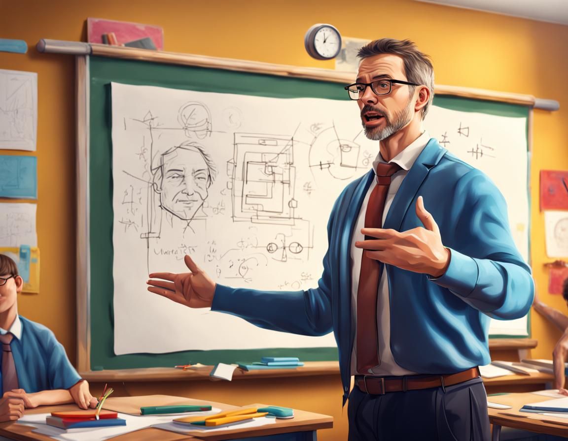 Design Engineering Teacher in Hyperrealistic Style