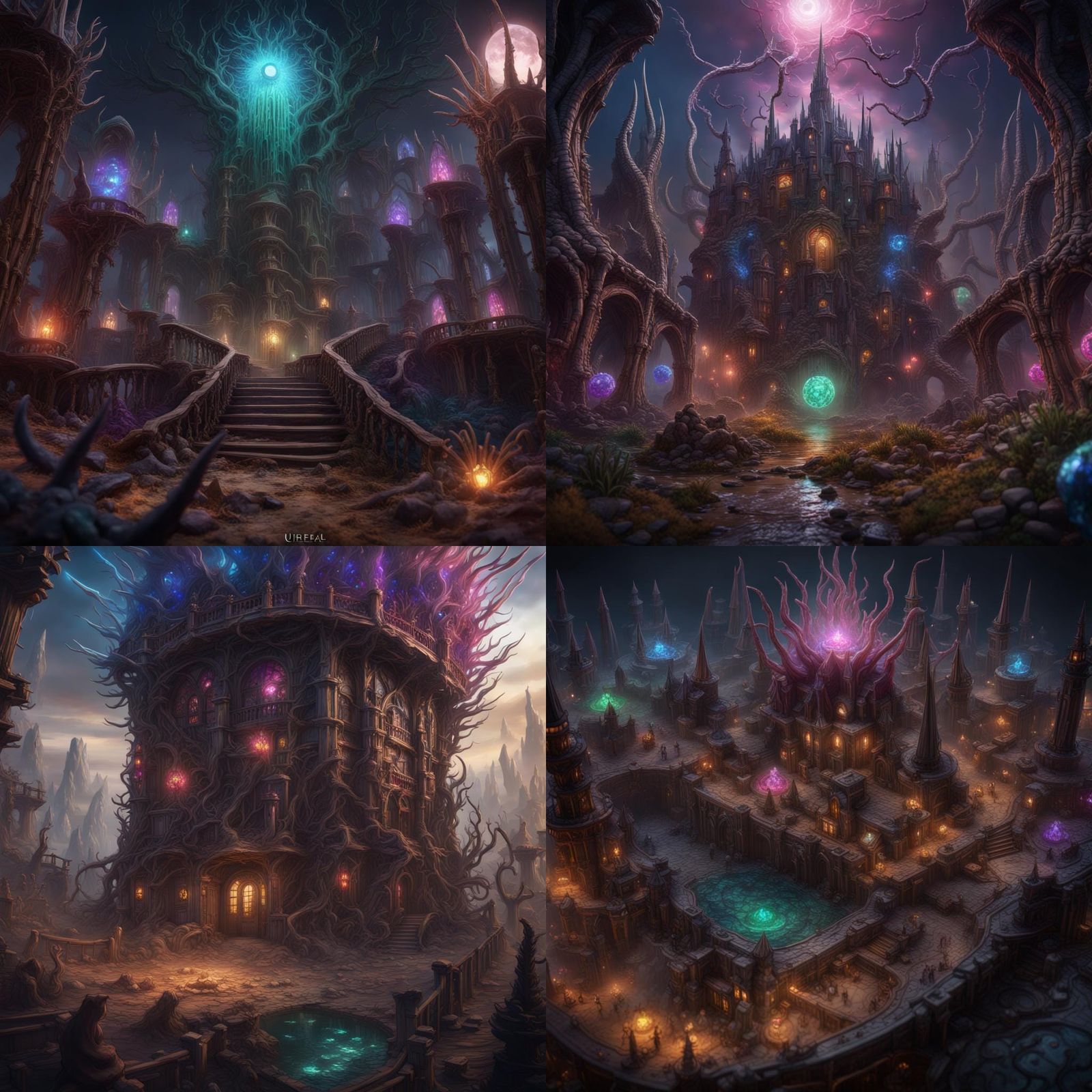 Eldritch Horror with Crystal Spines: Fantasy Concept Art
