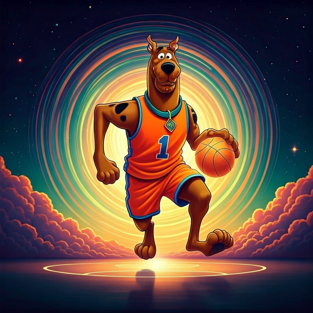 Scooby Doo in Astral Vortex as Psychedelic Art