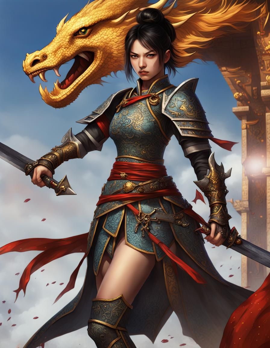 Kara-Tur Human Fighter in Dynasty Warriors Style