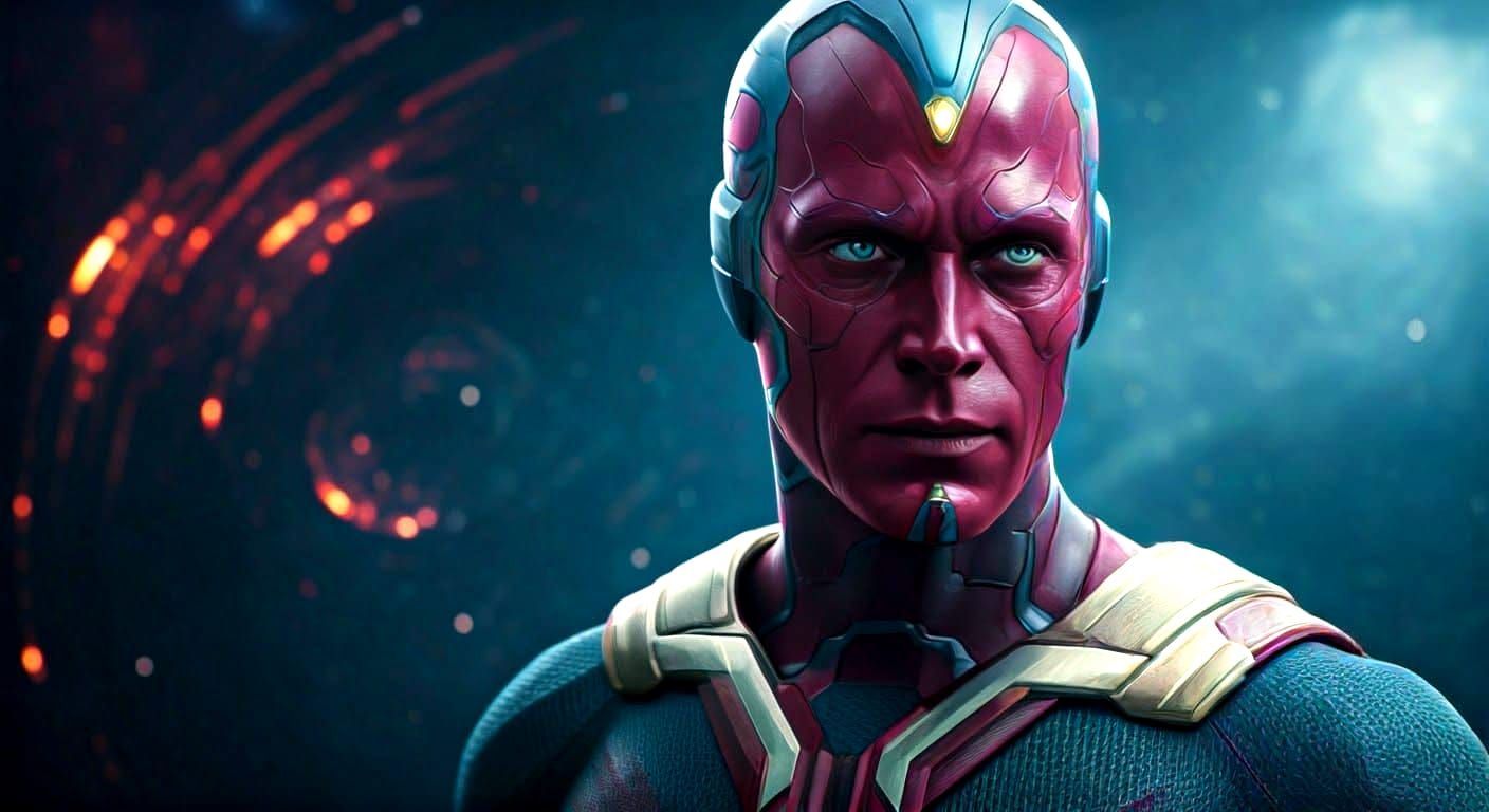 Marvel Vision Superhero in Detailed Digital Art