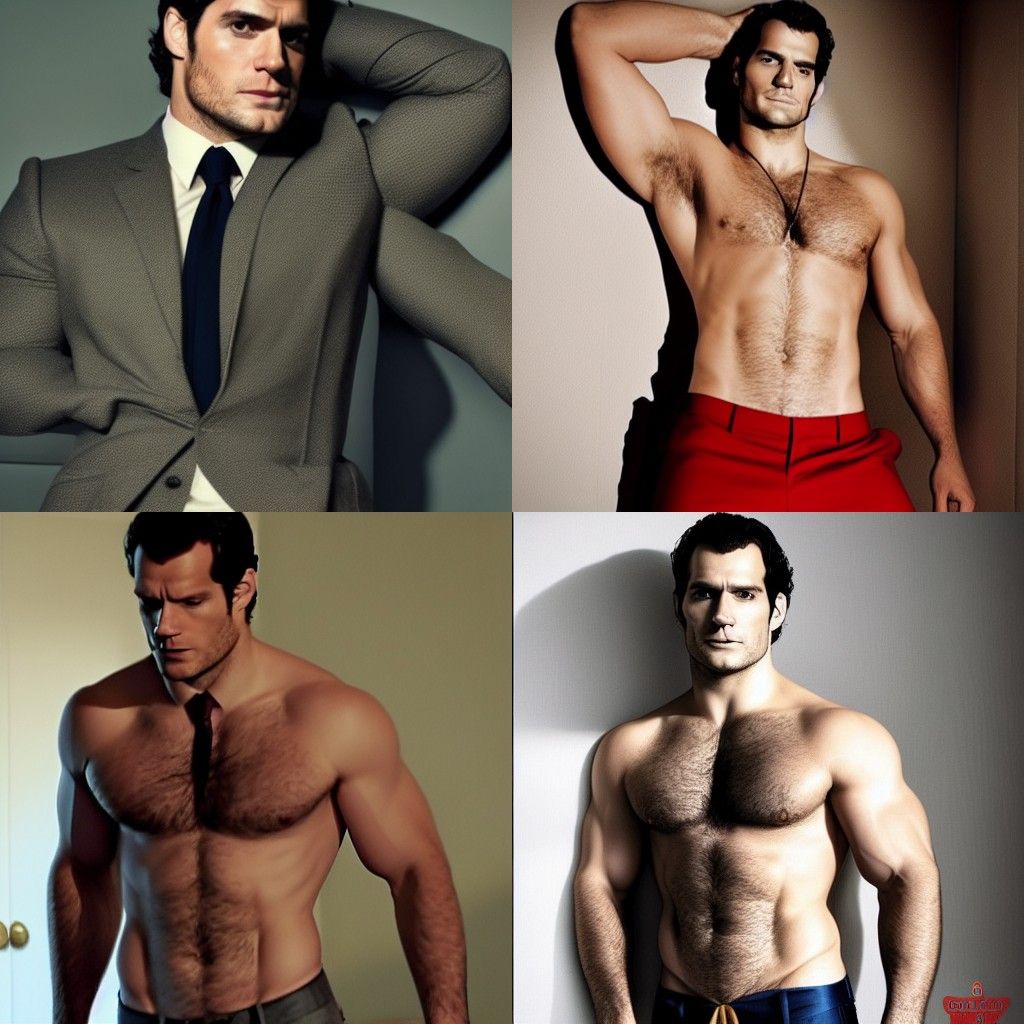 Muscular Man in Golden Suit Portrait