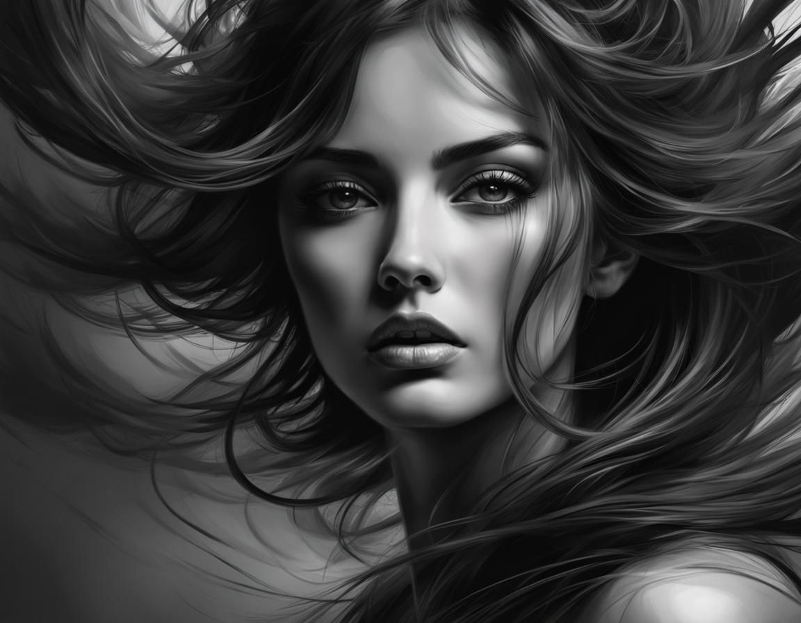 Dynamic Figure in Modern Ink Painting Style