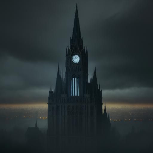 Gothic Metropolis: A Surreal Victorian Cityscape