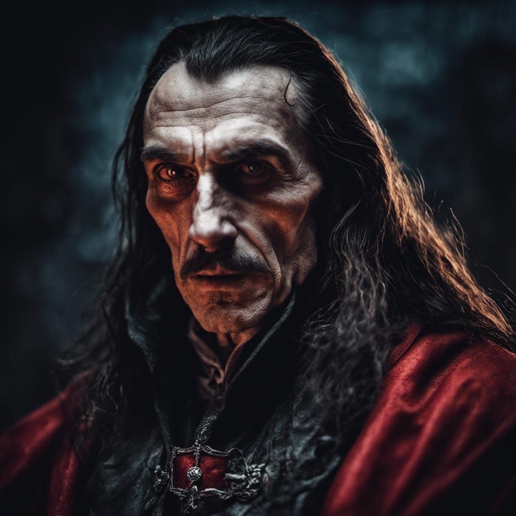Realistic Horror Portrait of Vlad Dracula