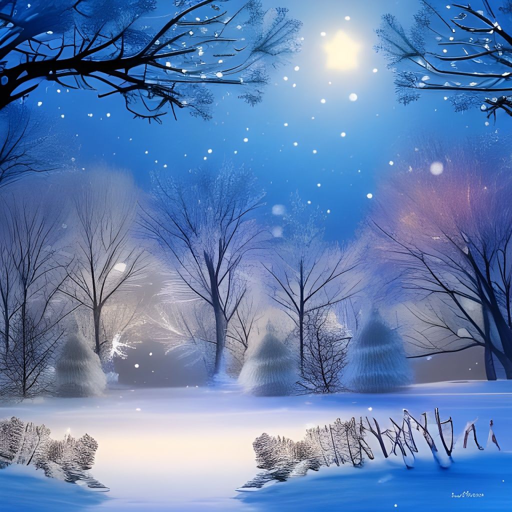 Winter Christmas: A Snowy Glacial Scene