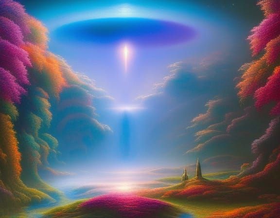 Ezekiel's Wheel in a Botanical Surrealist Style