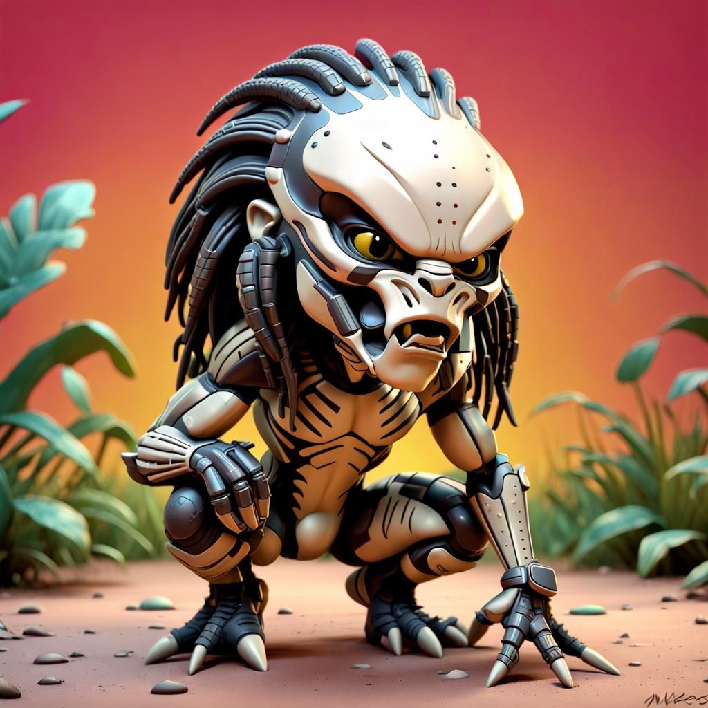 Adorable Predator Bobblehead Figurine in CGI Style