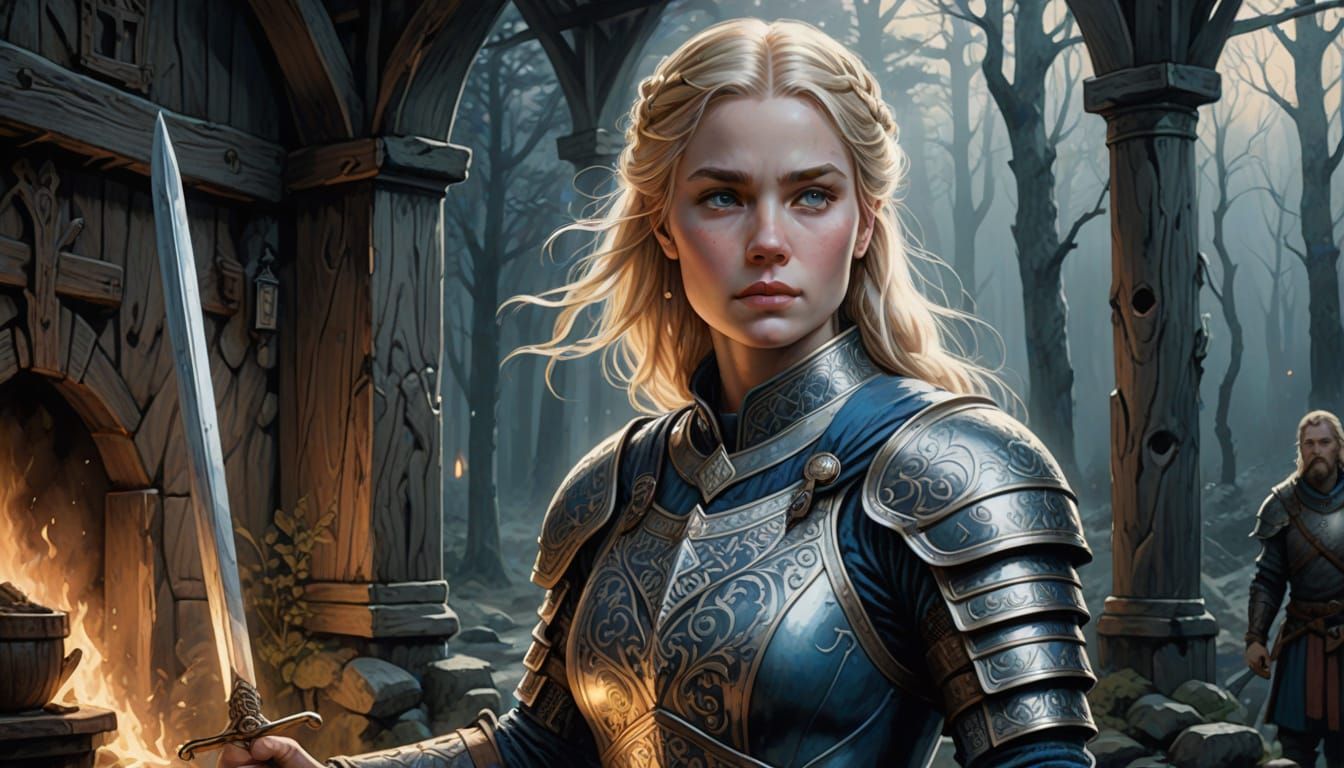 Elegant Paladin in Johan Egerkrans Style