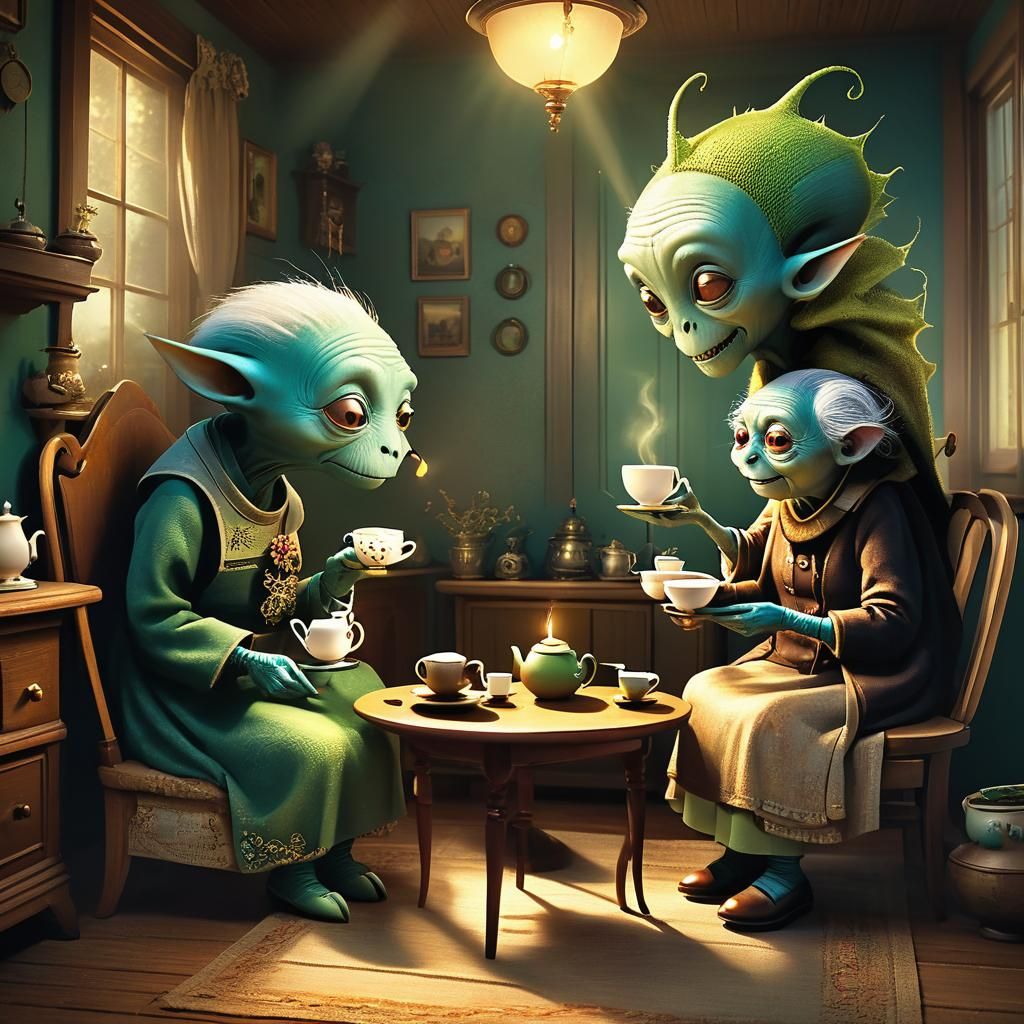 otherworldly tea party