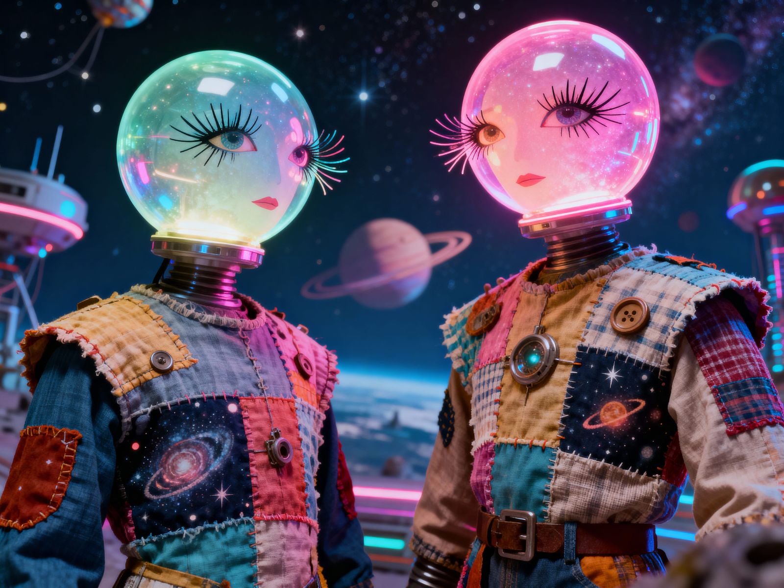 Upcycled, Hand-Me-Down, Assemblage Fabric of the Universe Li...