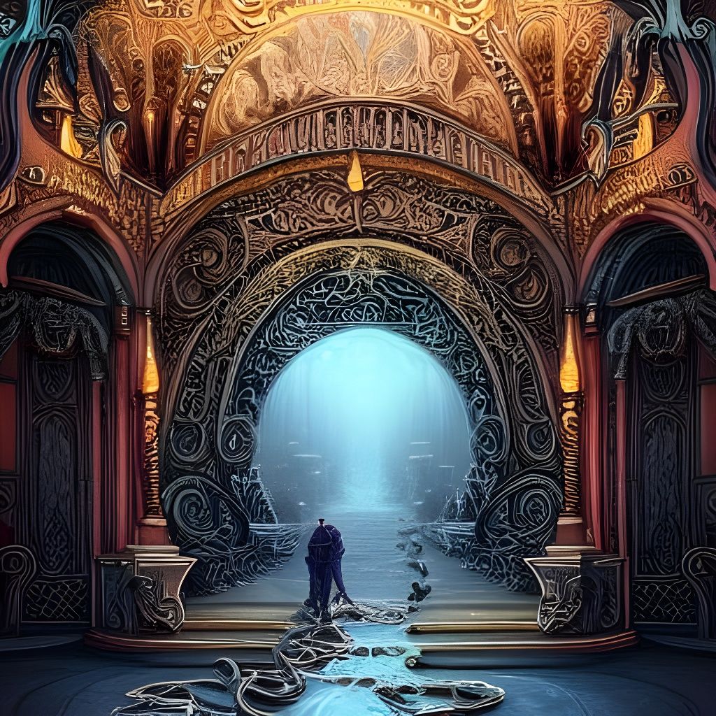 Heavenly Skateboarding: Hyper-Detailed Fantasy Art