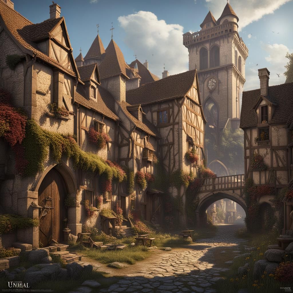 French Countryside During the Plague: Detailed Matte Paintin...