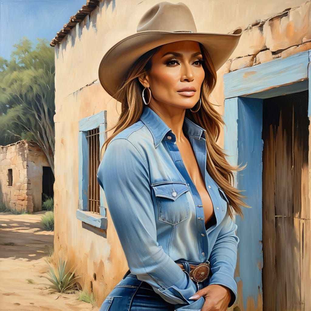 Beautiful Impressionist Portrait of a Strong Woman in a Span...