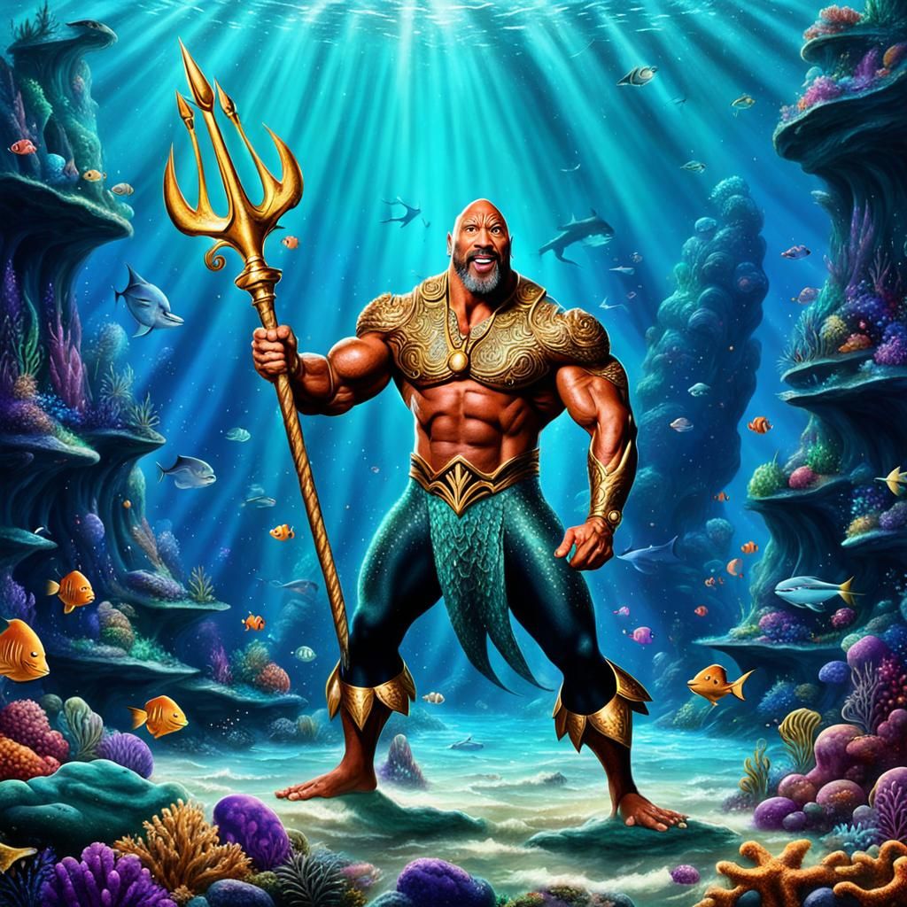 King Triton but it's Dwayne Johnson