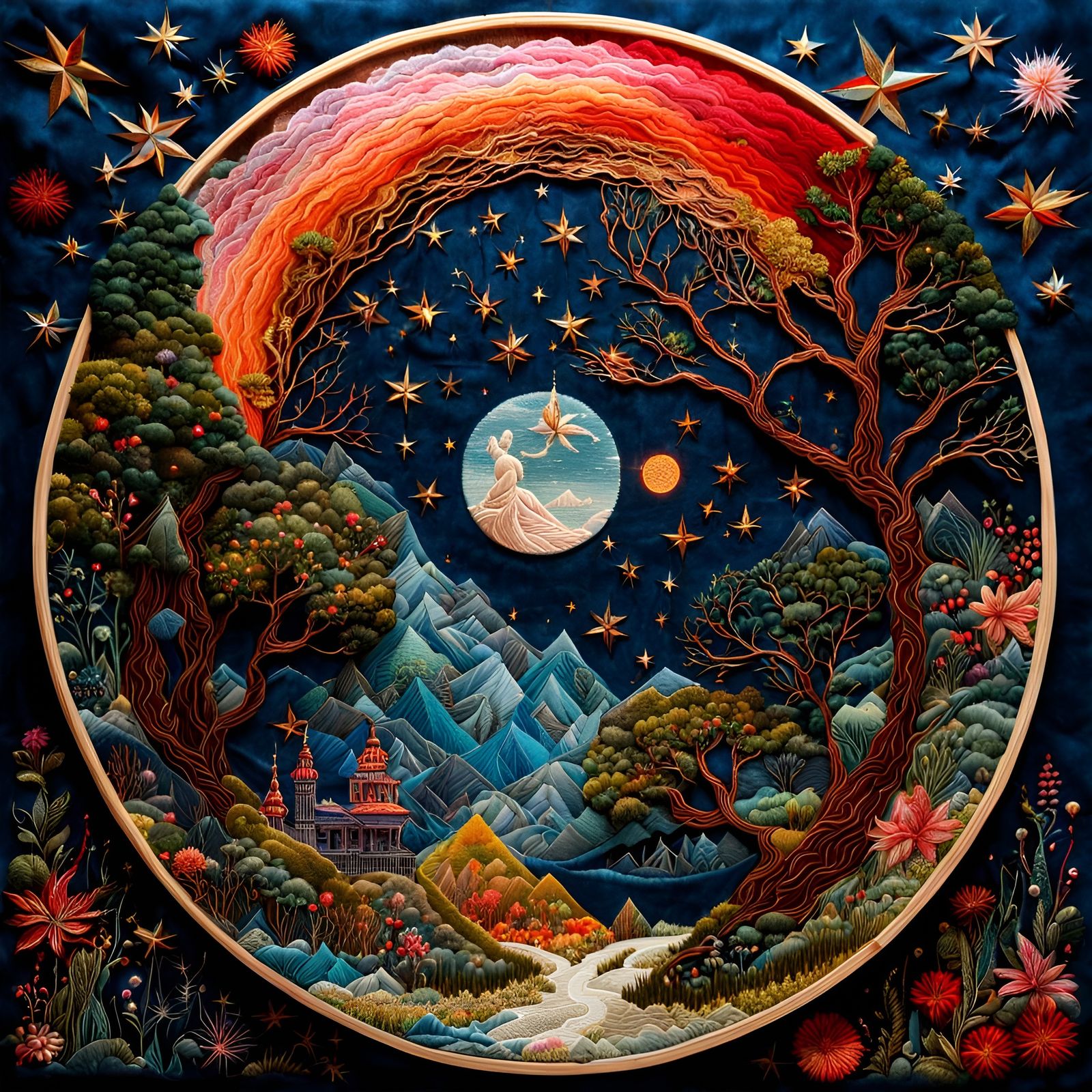 Whimsical Embroidered Adventure into Magical Embroidery