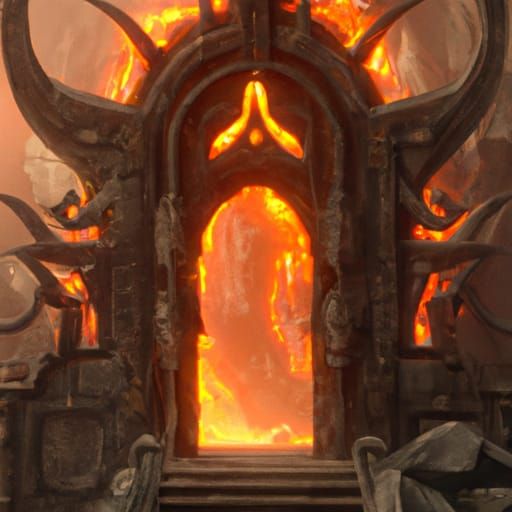 Gates to Hell: Detailed Matte Painting