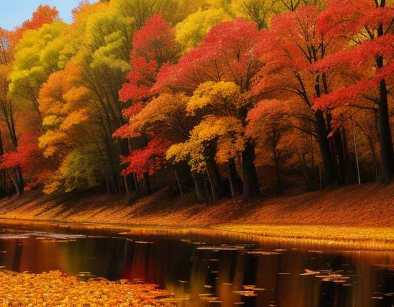 Autumn Landscape With Vibrant Colors