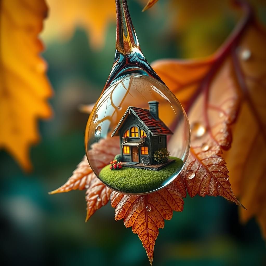 Autumn Dew Drop Fairy House🍂🍁